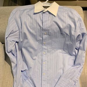 Tasso Elba, 16 / 34/35, Wrinkle Free, Regular Fit, French Cuff, Dress Shirt